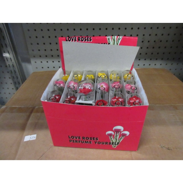 Large Case of Love Roses in Glass Pipes 