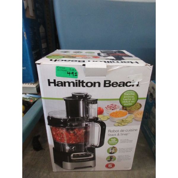 2 Hamilton Beach Stack & Snap 10-Cup Food Processor