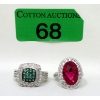 Image 1 : 2 x Sterling Silver Estate Rings 