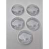 Image 1 : 5 x 1 Oz .999 Silver RMC Mint Art Round 