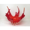 Image 1 : Mid-Century Red Art Glass Centerpiece Bowl