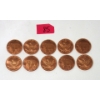 Image 1 : 10 x 1 Oz .999 Fine Copper Grizzly Bear Art Rounds