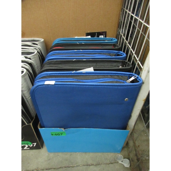6 New 1.5" Zippered Binders - Assorted Colours