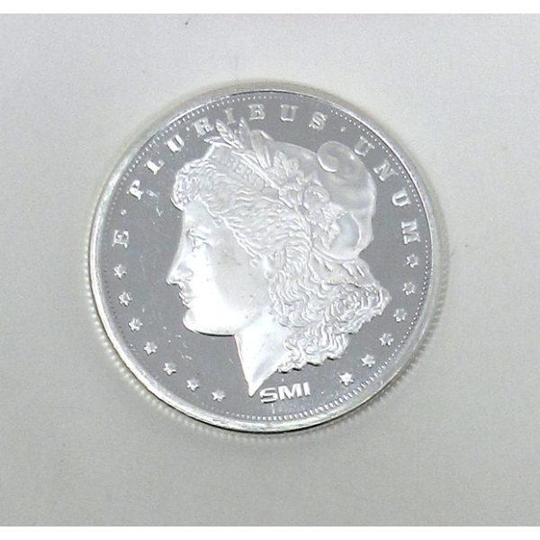 1 Oz .999 Silver Morgan Head Round 