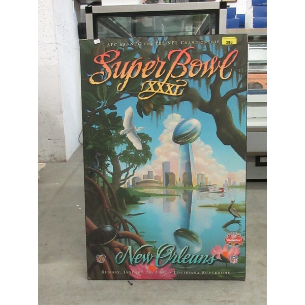 Super Bowl XXXL "New Orleans" Poster on Board
