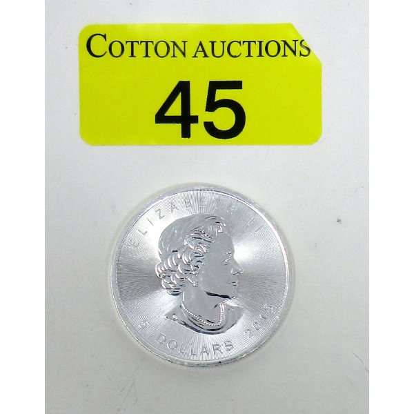 1 Oz .999 Silver 2015 Maple Leaf Coin 