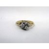 Image 2 : 14KT Gold Custom Made 4-Stone Diamond Ring 