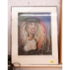Image 1 : 1990 Signed Menu Pastel Drawing "Tarria"