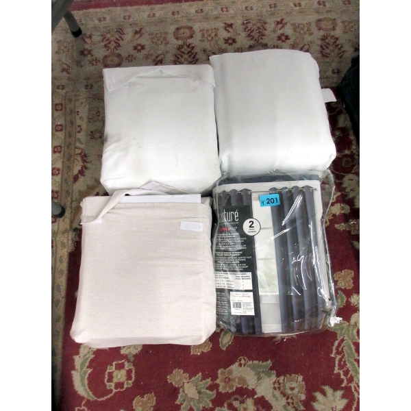 4 Assorted Sets of Grommet Top Drapery Panels