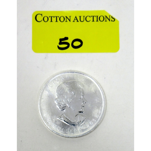 1 Oz .9999 Silver 2012 Canada Maple Leaf Coin