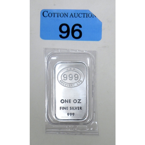 1 Oz .999 Silver JBR Ethically Sourced Bar 