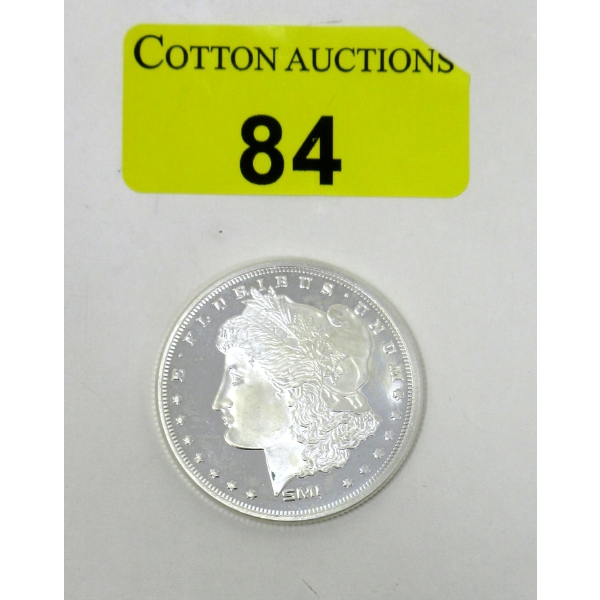 1 Oz .999 Silver Morgan Head Round 