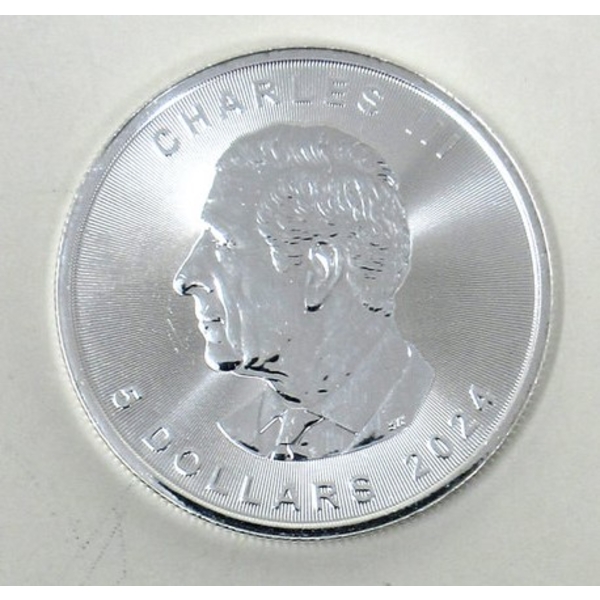 1 Oz .9999 Silver 2024 Canada Maple Leaf Coin