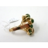 Image 7 : Three .925 Silver Gold Plated Gemstone Rings RED
