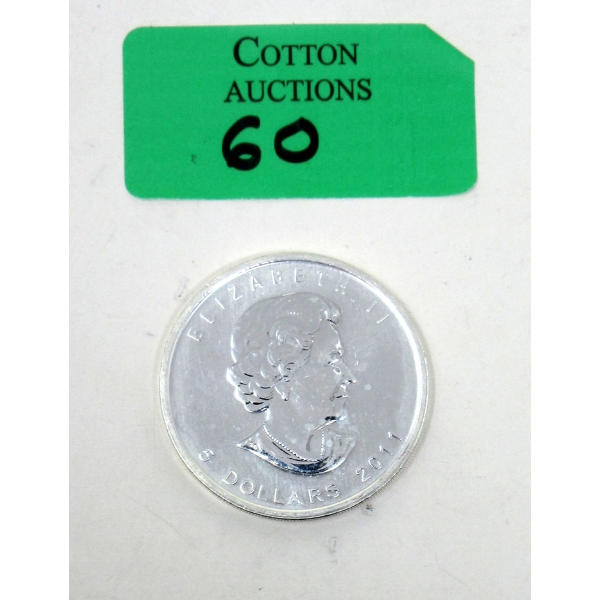 1 Oz .9999 Silver 2011 Canada Maple Leaf Coin 