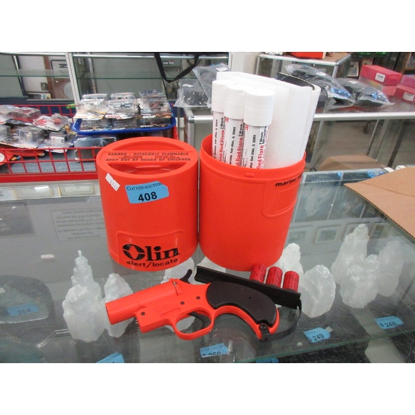 Olin Marine Emergency Flares & Flare Gun Kit