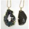 Image 3 : Stone Necklace and 6 Polished Agate Pendants