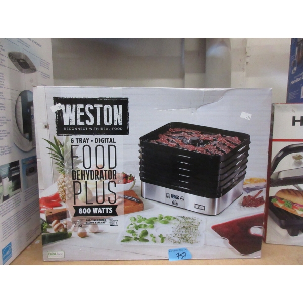 Weston 6-Tray Digital Food Dehydrator Plus - 800 Watt