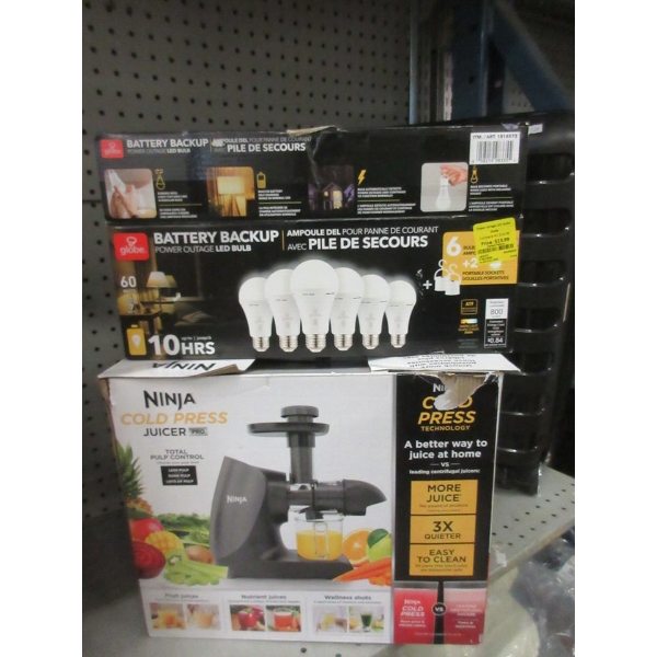 Ninja Cold Press Juicer & Box of LED Bulbs