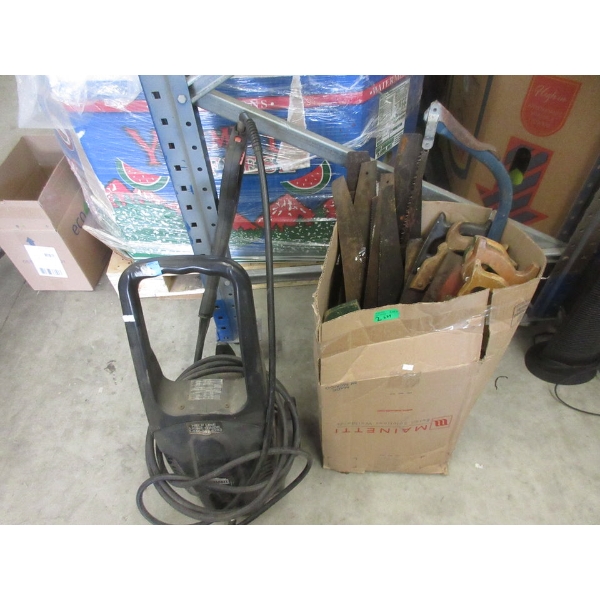 Job Mate Washer and Large Box of Hand Saws