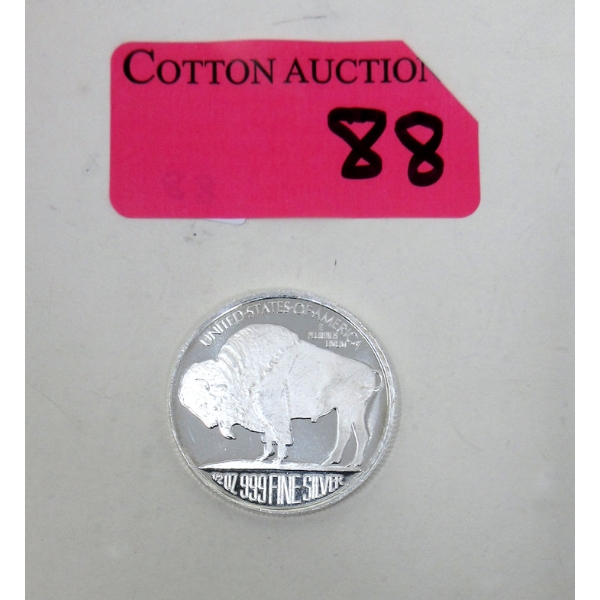 1/2 Oz .999 Silver Buffalo USA Round 