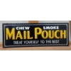 Image 1 : Vintage Tin Chew Mail Pouch Tobacco Sign 