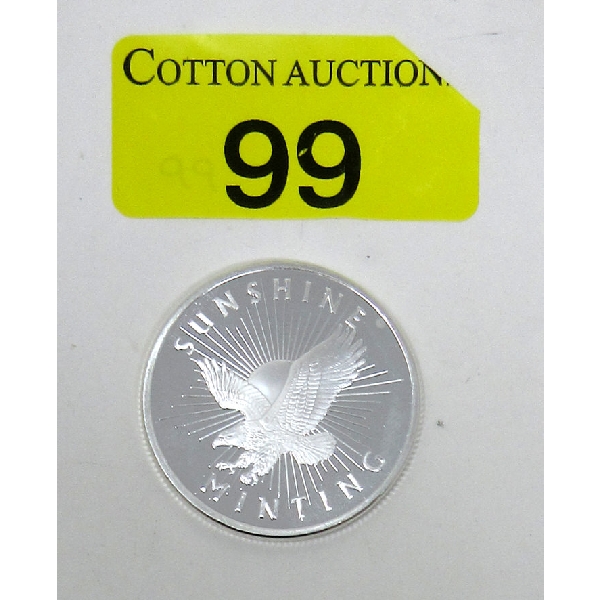 1 Oz .999 Silver Sunshine Minting Round 