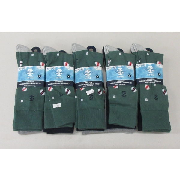 5 New 4 Packs of Men's New Izod Dress Socks