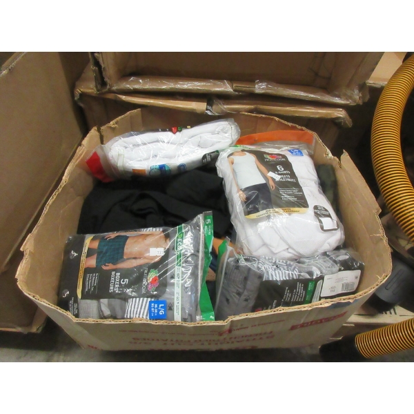 Box of Tank Tops, T-Shirts & Underwear
