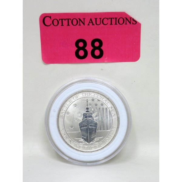 1/2 Oz .999 Silver 2015 Battle of the Coral Sea Coin 