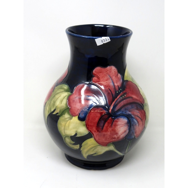 Vintage Large Moorcroft "Hibiscus" Vase - Signed
