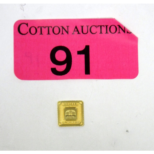 1 Gram .9999 Fine Gold Geiger Mint Bar 