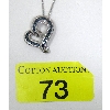 Image 1 : Half Carat Blue & White Diamond Heart Pendant 