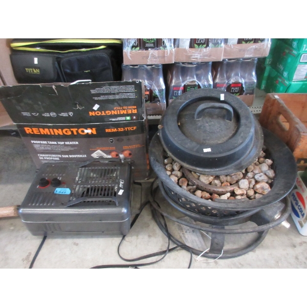 Propane Campfire  and 2 Heaters - Preowned