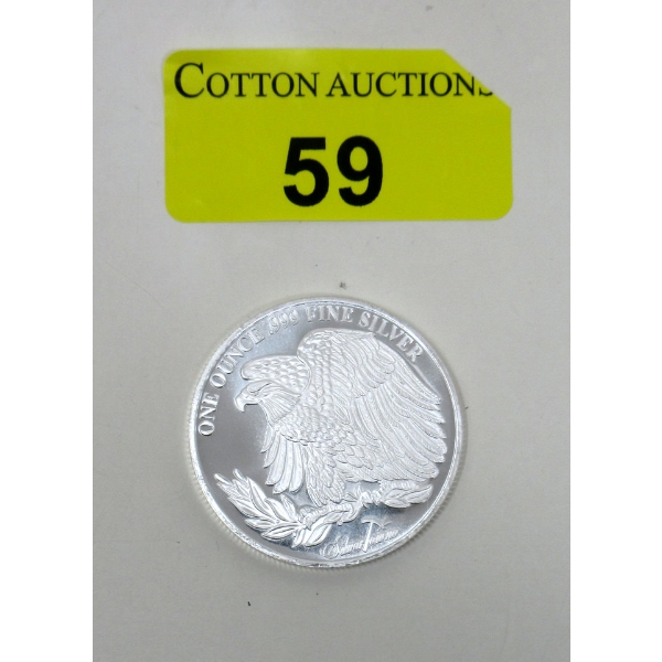 1 Oz .999 Silver St. Gaudens SilverTowne Round 