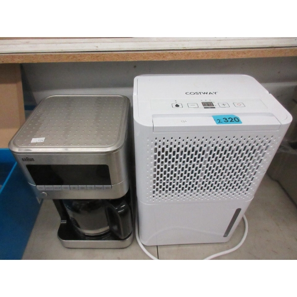 Braun Coffee Maker & Costway Compact Dehumidifier
