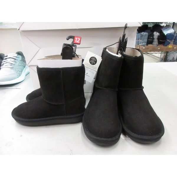 2 New Pairs of Black Fleece Lined Boots