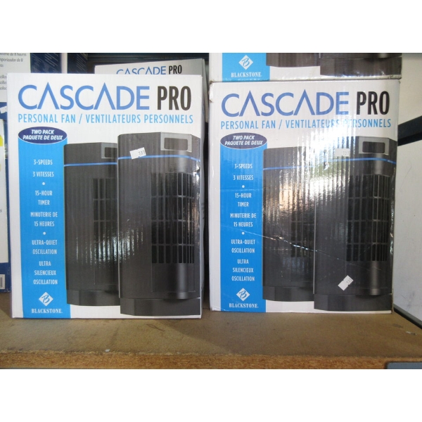 2 Twin Packs of Cascade Pro Personal Fans