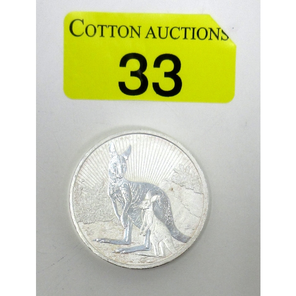 2 Oz .9999 Silver 2023 Australian Kangaroo Coin 