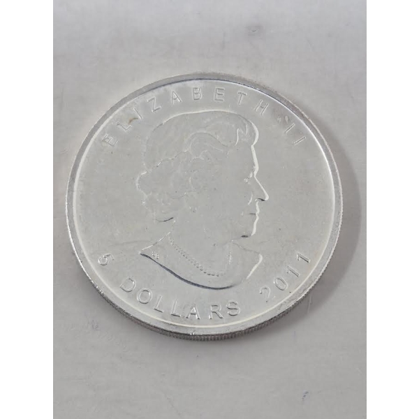1 Oz .9999 Silver 2011 Canada Maple Leaf Coin 