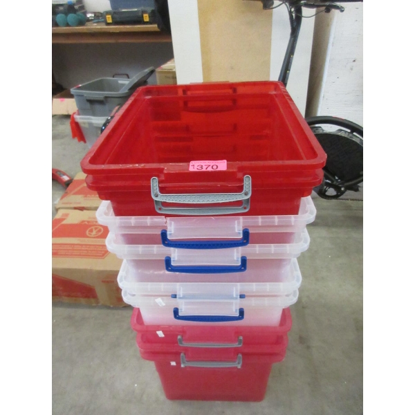9 Totes with No Lids - 14" x 17" x 12" tall
