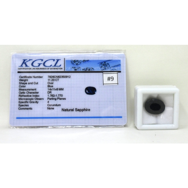 11.20 CT Oval Sapphire Gemstone 