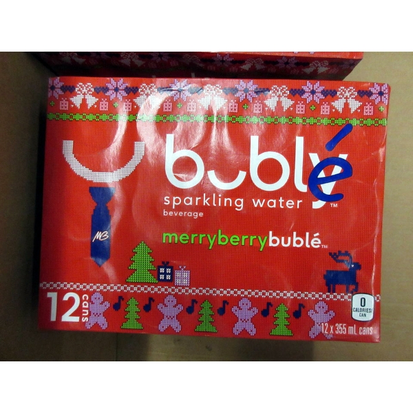 6 Cases of Bubly "Merry Berry" & "Cherry" Sparkling Beverage
