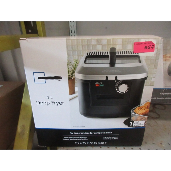 Mainstays 4 L Deep Fryer in Box