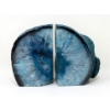 Image 1 : Blue Brazilian Crystal Agate Bookend Set