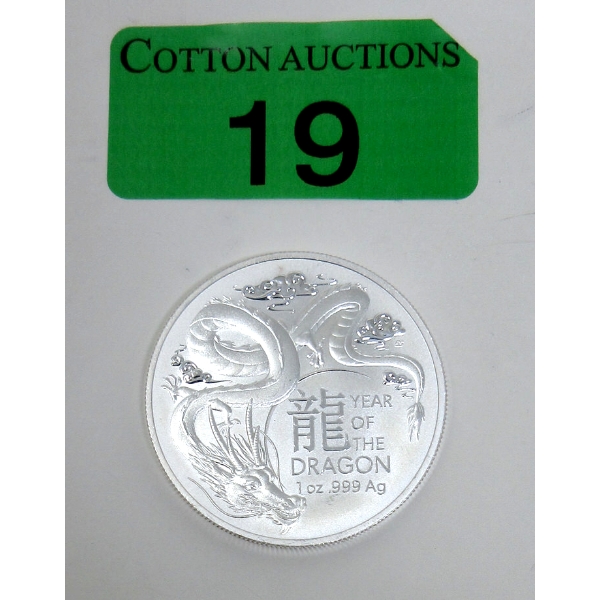 1 Oz .999 Silver 2024 Year of the Dragon Coin 