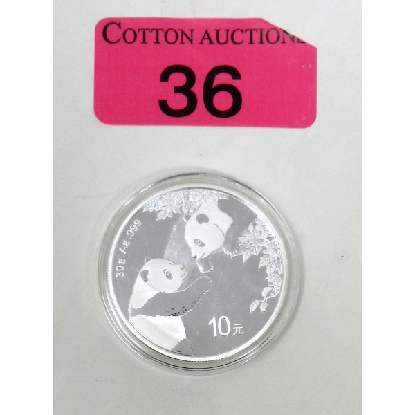 30 Gram .999 Silver 2023 China PANDA Coin 