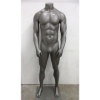 Image 1 : 68" Male Mannequin on Stand - Grey