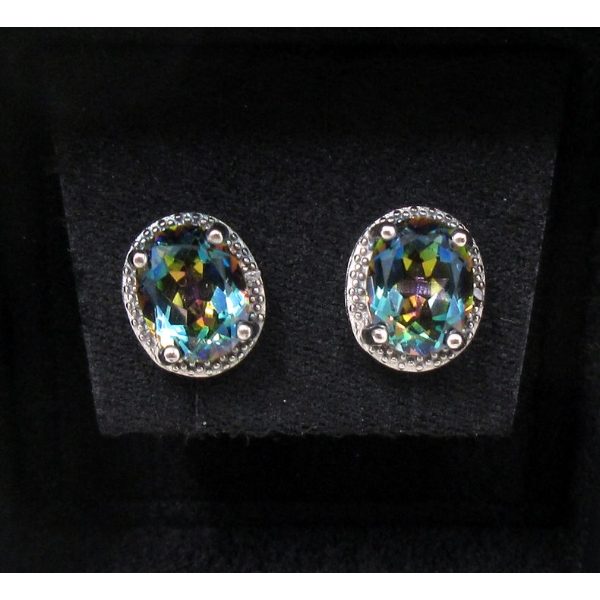 New Mystic Topaz & Diamond Sterling Silver Earrings