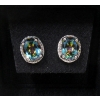 Image 1 : New Mystic Topaz & Diamond Sterling Silver Earrings